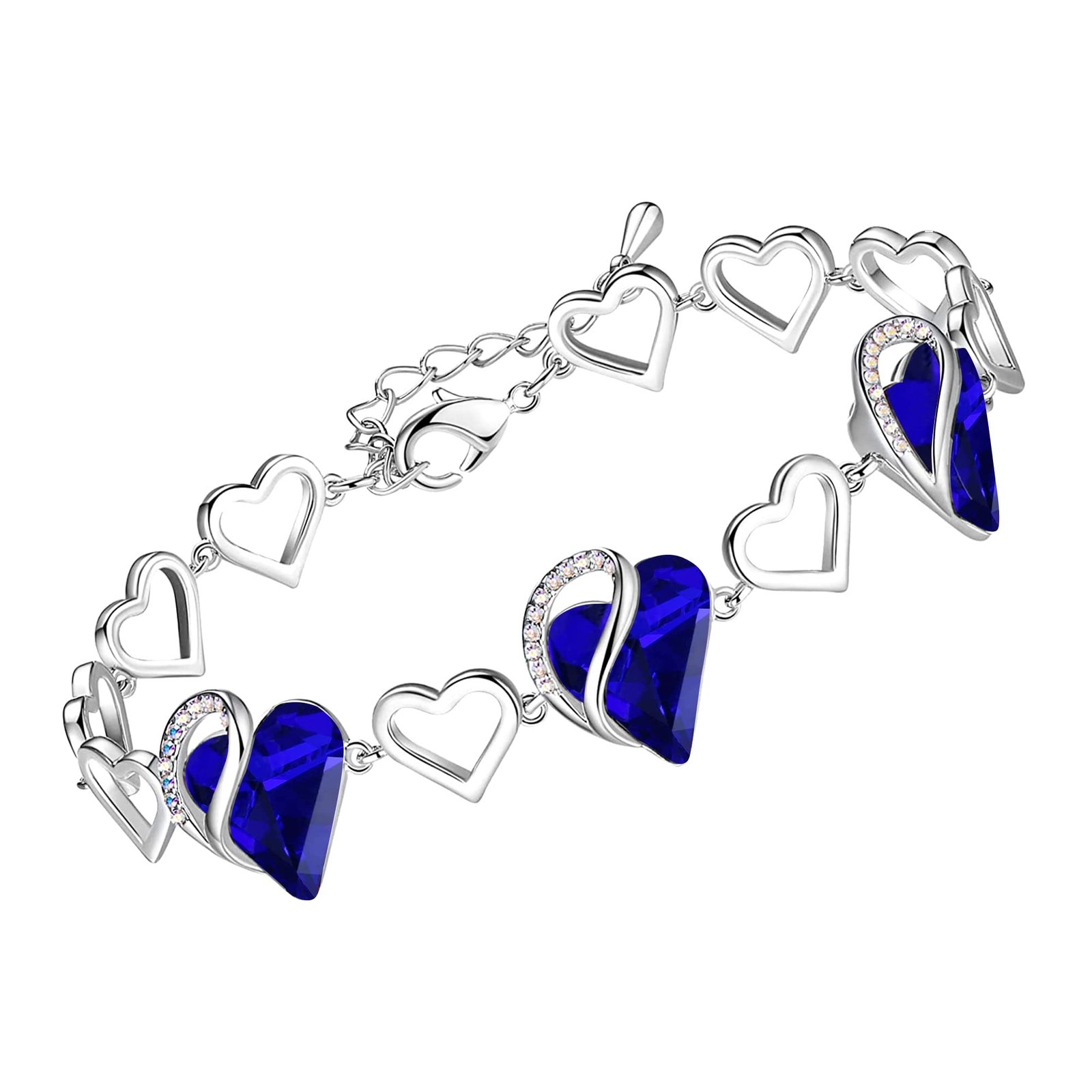 CA90A5FE-BE38-D4AB-061D-DAFC6DBAFC69.jpg Women's Heart Birthstone Bracelet Ideal Gift for the Special Woman in Your Life - Image 1